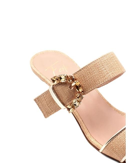 Festamilano Multicolor Buckle Strap Sandals