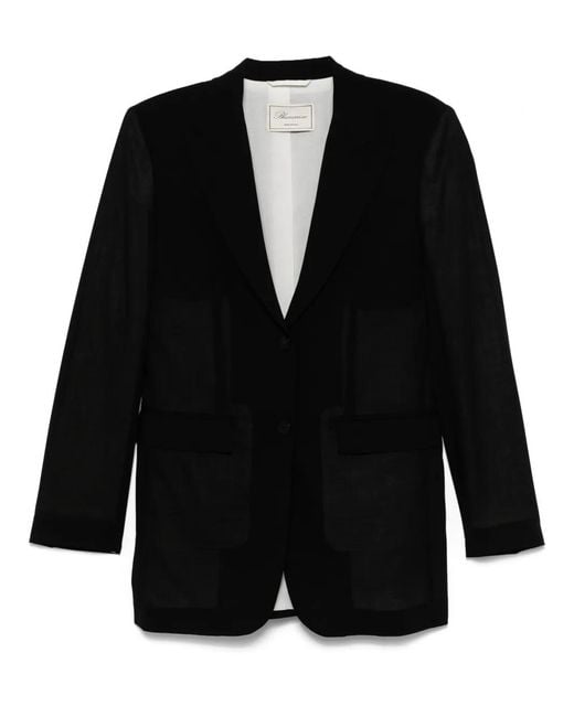 Blumarine Black Wool Single-Breasted Blazer