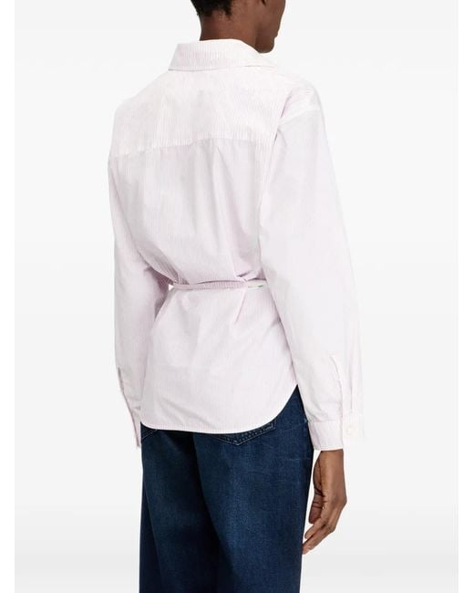 DIESEL Pink C-Delphos Striped Shirt