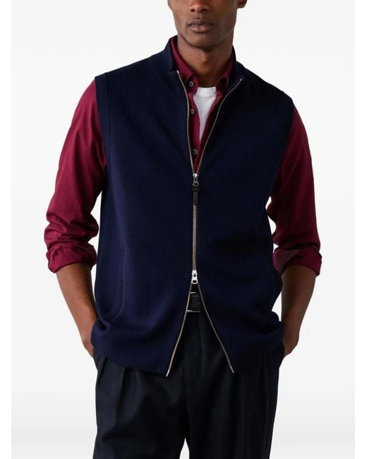 Hackett Wollen Gilet in het Blue voor heren