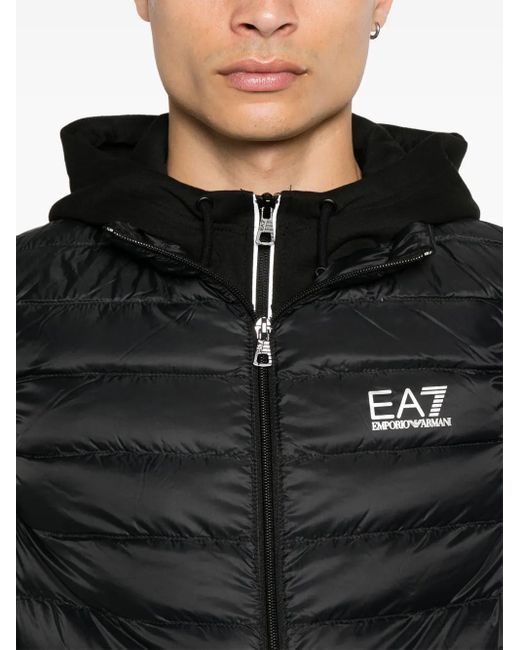 Chaleco de logotipo de EA7 de hombre de color Black
