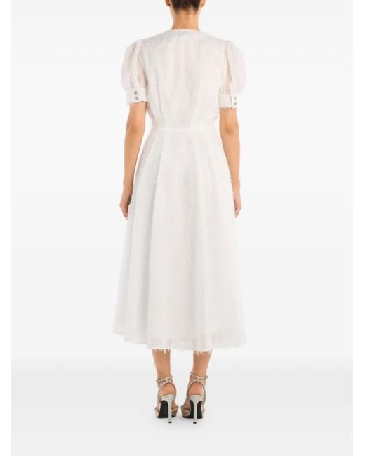 POST MERIDIEM White Buttoned Midi Dress