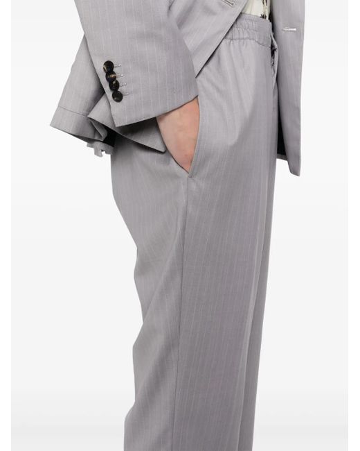 Kiton Gray Pinstripe Suit for men