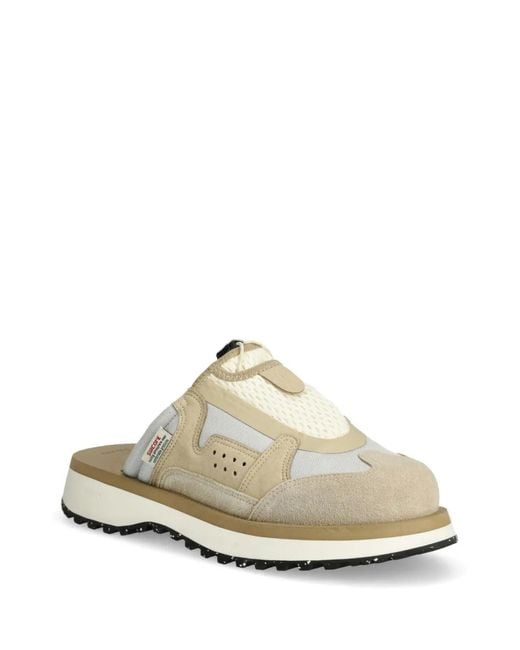 Suicoke White Panelled Slides