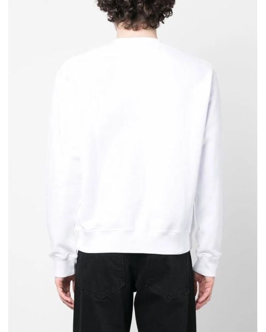 DSquared² White Arcade Twins-Print Sweatshirt for men