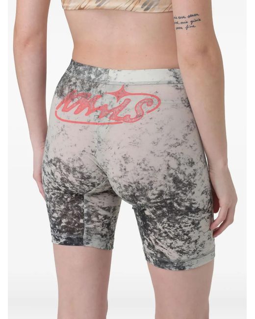KNWLS Gray Print Shorts