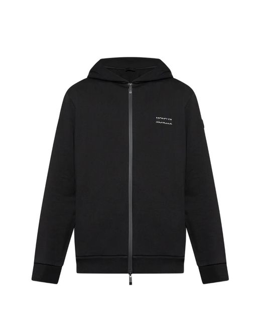 Moncler Black Zip-Up Hoodie for men