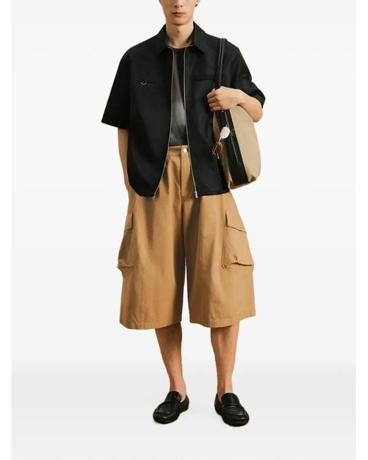 CROQUIS White Relaxed-Fit Cargo Shorts for men