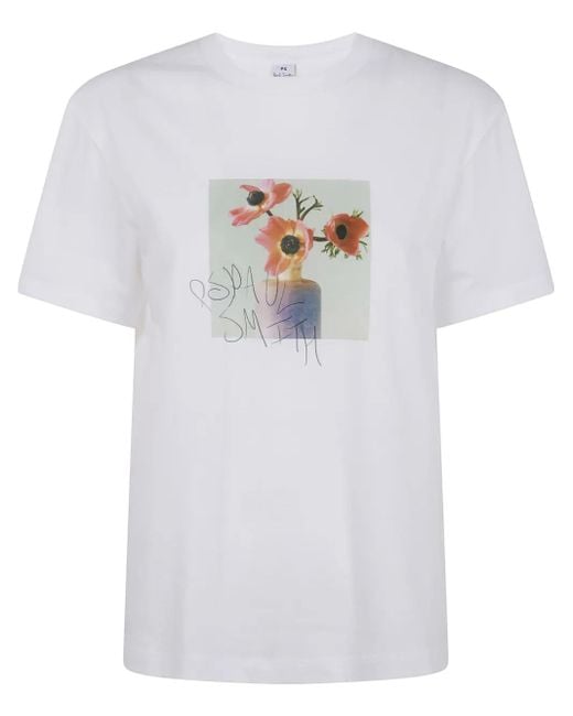 Paul Smith フローラル Tシャツ White