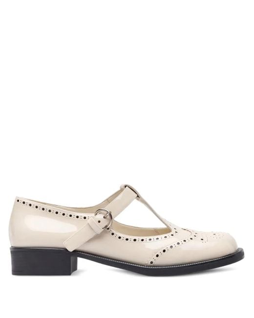 Miu Miu White Patent Leather Mary Jane Shoes