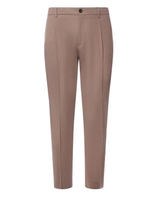 BE ABLE Brown Pleated Trousers for men