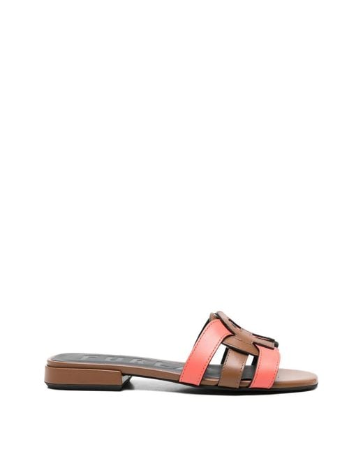 Furla Pink Summer Sandalo Dual-Strap Coral Sandals