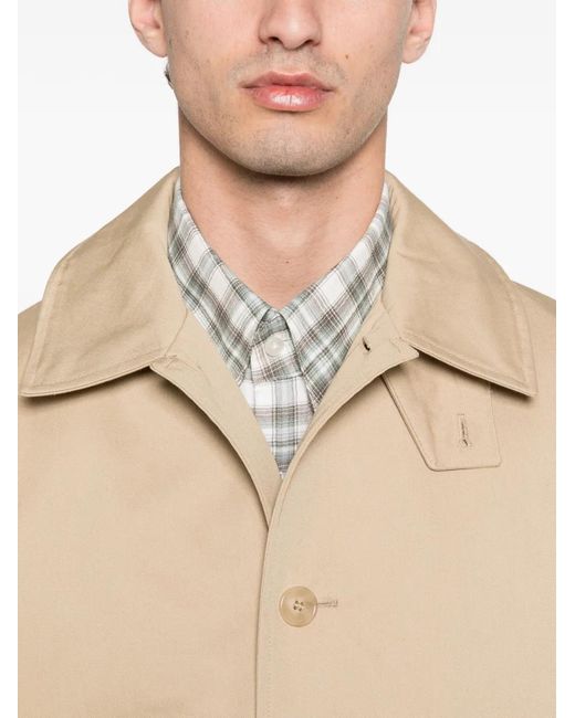 Fursac Natural Button Pocket Trench Coat for men