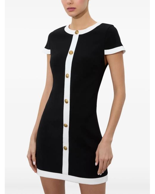 draped a-line mini dress in ivory Draped Halterneck Satin Mini Dress in Ivory - 8
