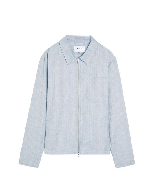 Wax London Blue Eldon Shirt Jacket for men