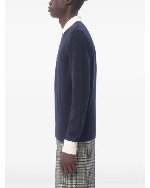 Valentino Garavani Blue Cotton Polo Shirt for men