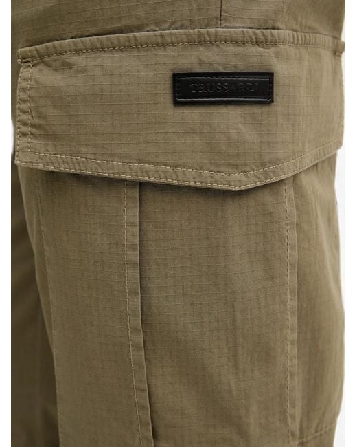 Trussardi Natural Button-Fastening Trousers for men