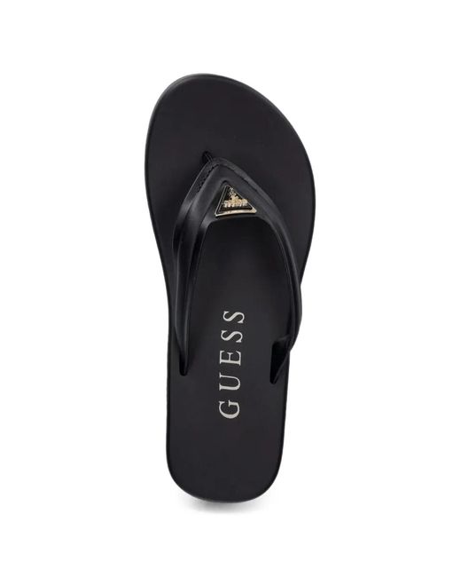 Guess Black Candry Logo Sandals