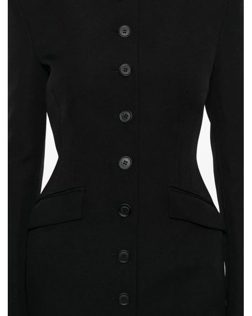 Vestido corto ajustado con botones ANDAMANE de color Black