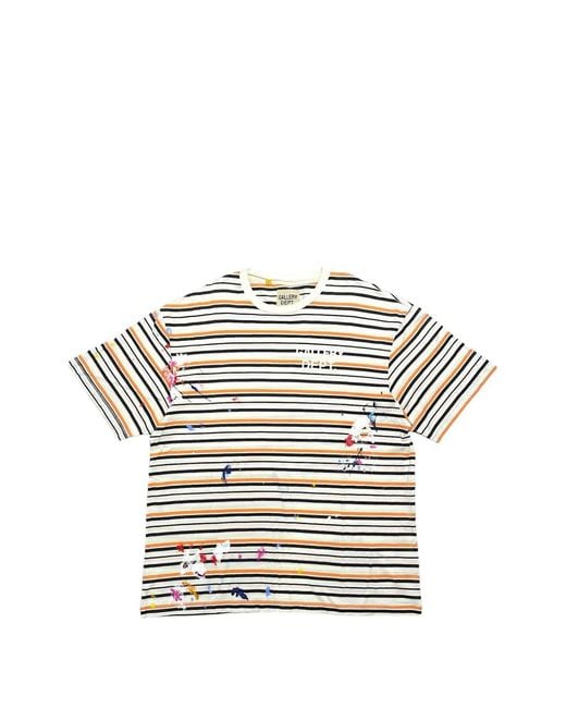 GALLERY DEPT. White Nelson Striped Short-Sleeves T-Shirt for men