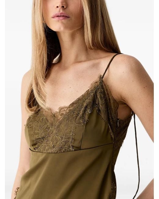 Gestuz Green Gzlalou Lace-Trim Blouse