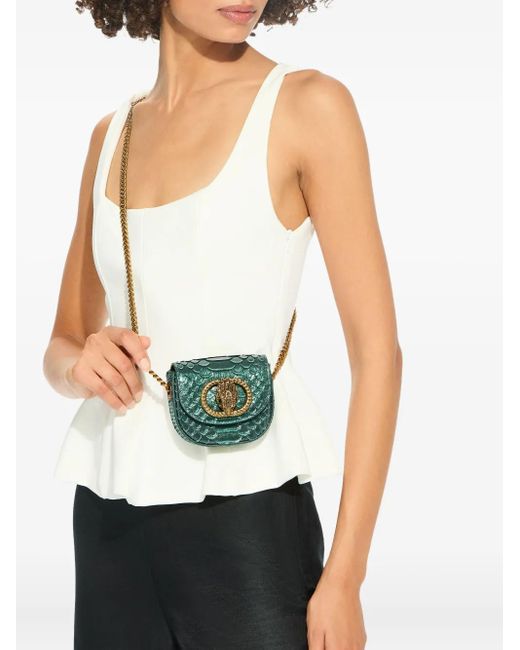 Kurt Geiger Green Mini Chelsea Eagle-embellioshment Cross Body Bag