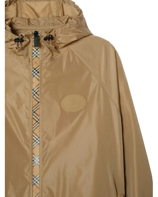 Burberry Natural Checker-Tape Nylon Hooded Jacket for men
