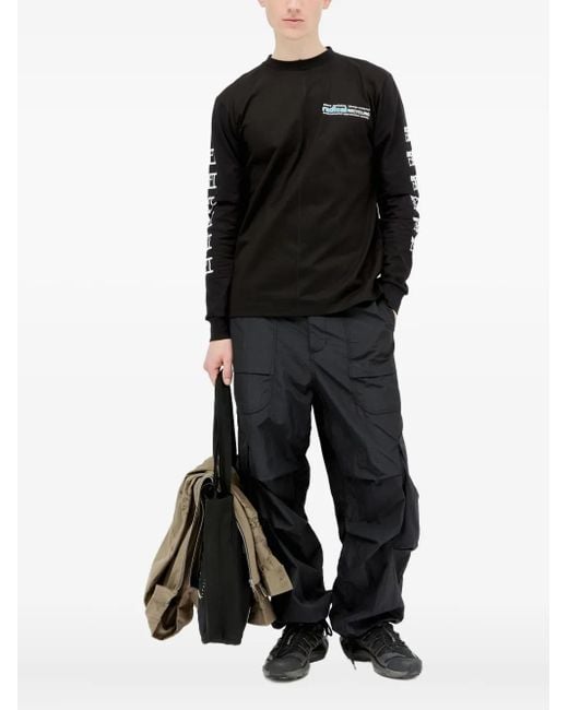 Space Available Black Long-Sleeve Graphic-Print T-Shirt