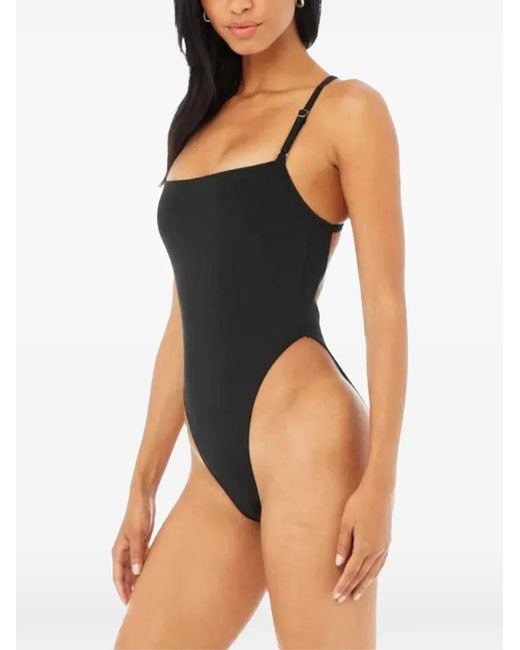 Alo Yoga Blue Thrill Seeking Crisscross-Back Bodysuit