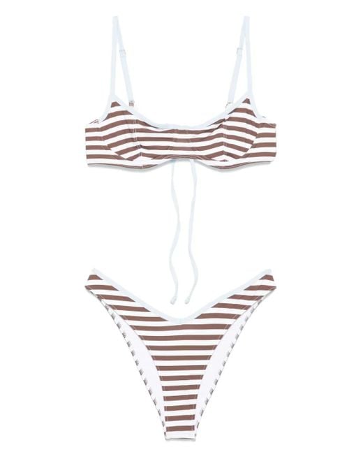 Bikini À Rayures Frankie's Bikinis en coloris White