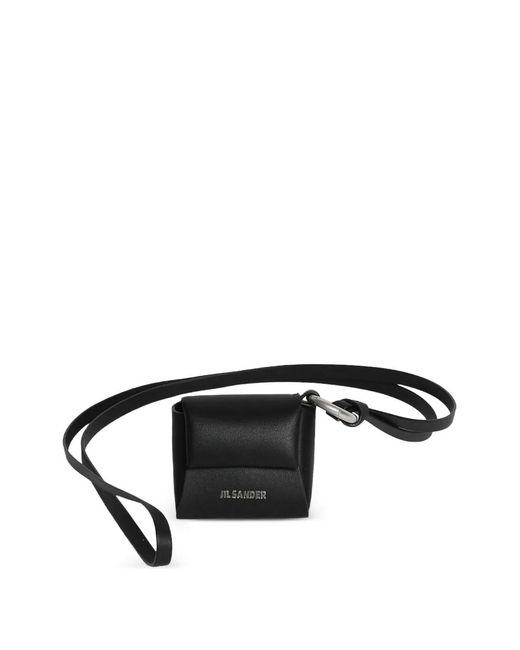 Jil Sander Black Folded Airpods Case for men