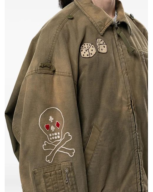 Maison Mihara Yasuhiro Green Sun Faded Like Bomber Jacket for men