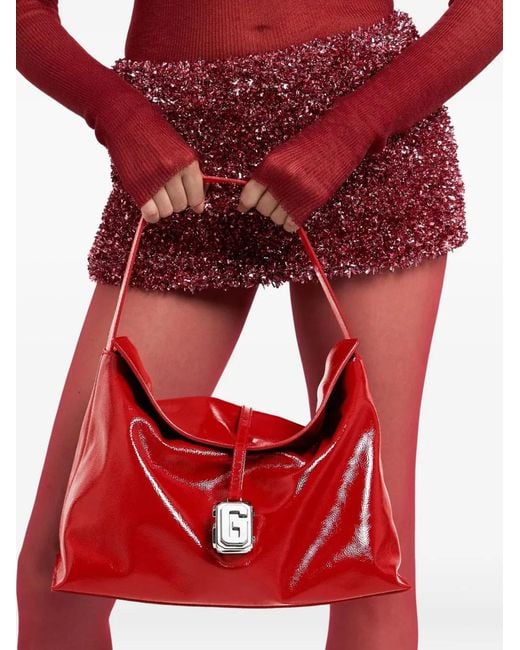 Gcds Red Mega Comma Shoulder Bag