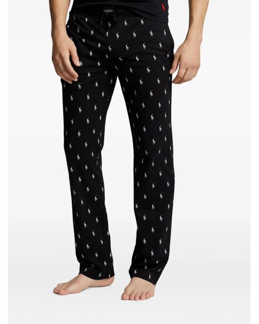 Polo Ralph Lauren Gray Signature Pony Cotton Pyjama Trousers for men
