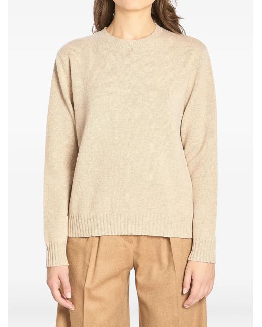 Pull En Cachemire À Col Rond Max Mara en coloris Natural