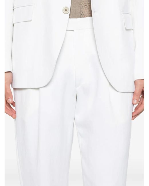 Eleventy White Single-Breasted Pences Suit for men
