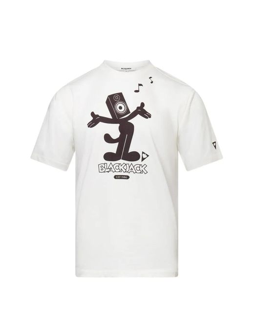 Black Jack Jewelry White Beathead T-Shirt