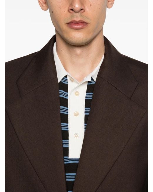 Séfr Brown Amare Single-Breasted Blazer for men