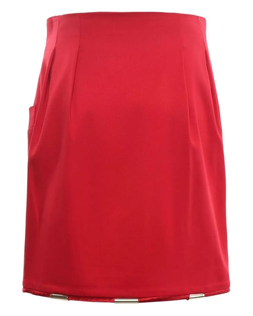 Genny Red Minirock mit Taschen