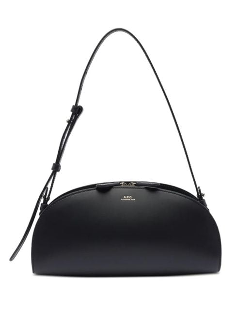 A.P.C. Black Demi Lune Schultertasche