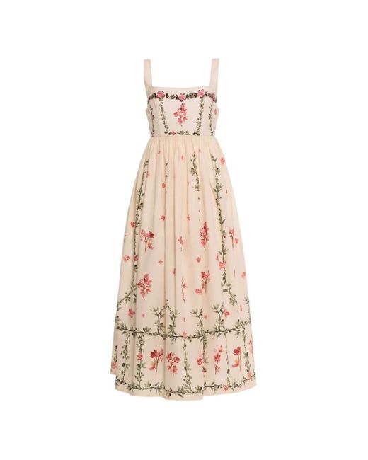 Agua Bendita White Barbara Cauca Embroidered A-Line Dress