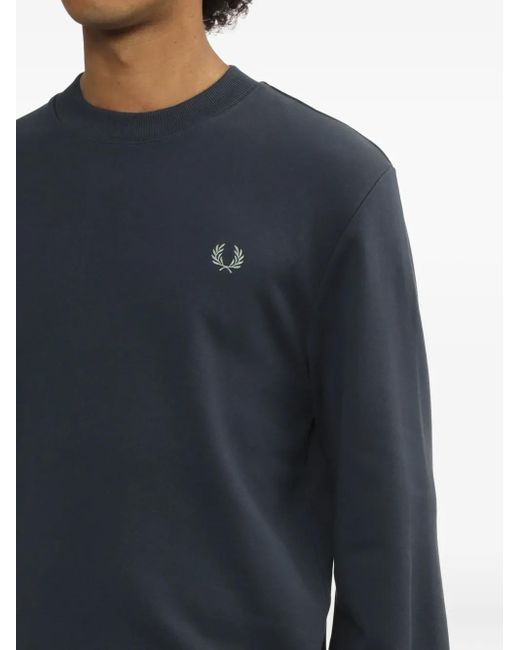 メンズ Fred Perry クルーネック スウェットシャツ Blue