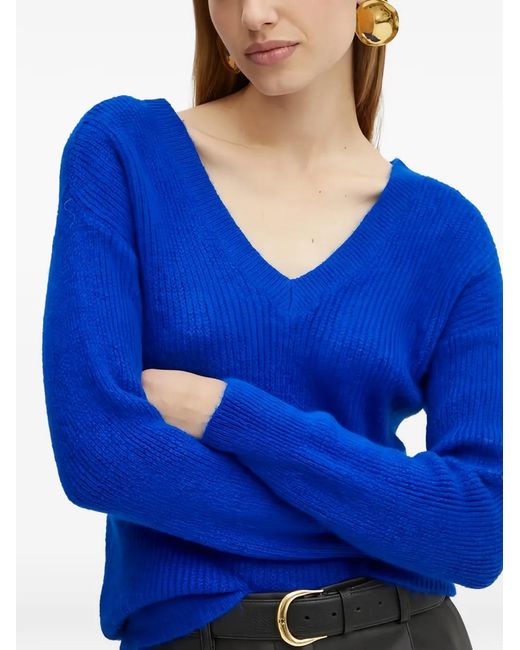 Morgan Blue V-Neck Sweater