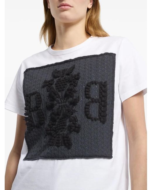 Barrie Black Logo-Patch T-Shirt