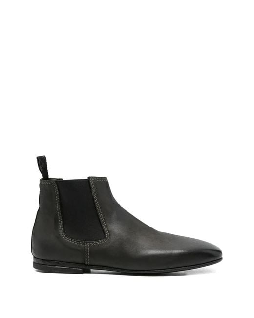 Premiata Black Square-Toe Chelsea Boots for men