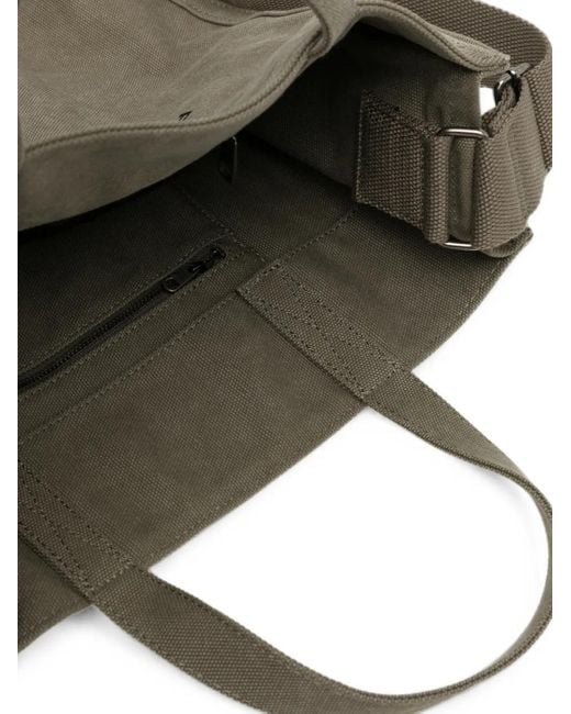 A.P.C. Green Logo-Print Shoulder Bag for men