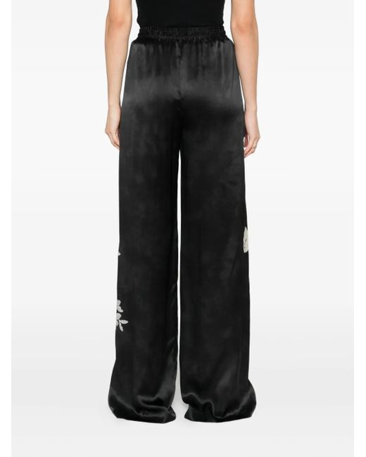 Ermanno Scervino Palazzo Broek Met Bloemenprint in het Black