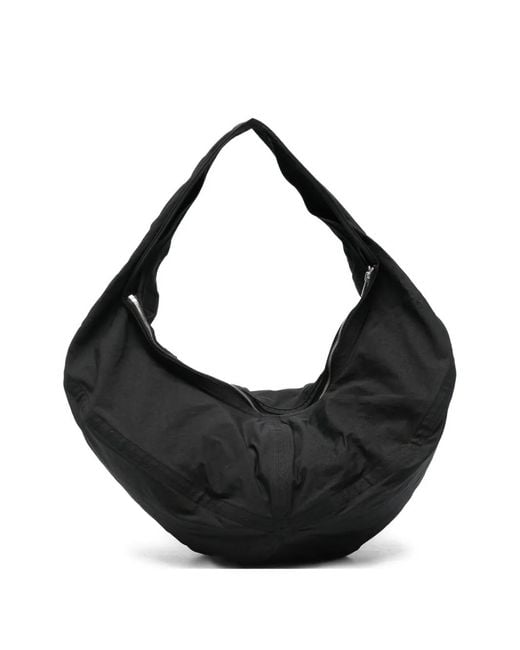 Issey Miyake Black Paper Balloon 2 Curved Zip-Fastening Tote Bag