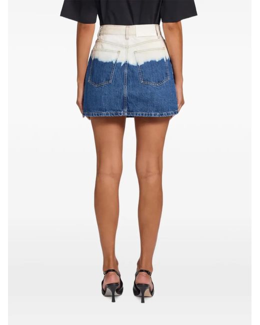 Viktoria & Woods Blue Silverado Ombre-Wash Mini Skirt
