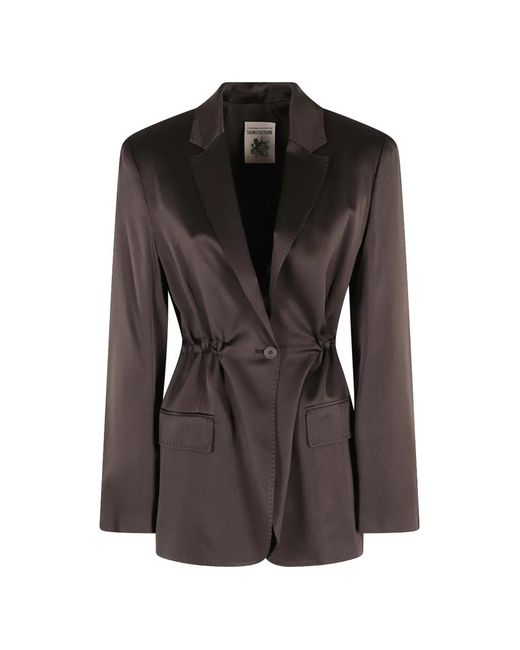 Semicouture Black Marta Drawstring-Waist Jacket